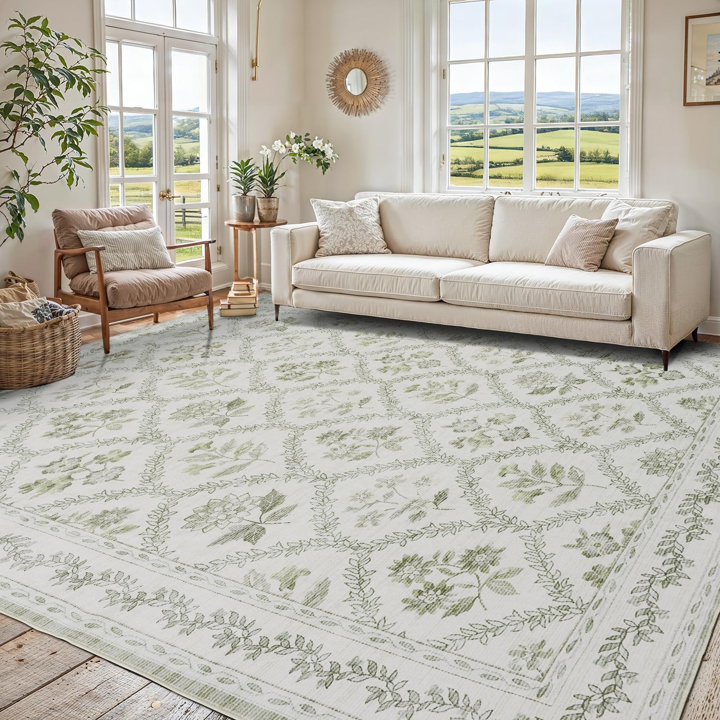 Floral Living Room Rug