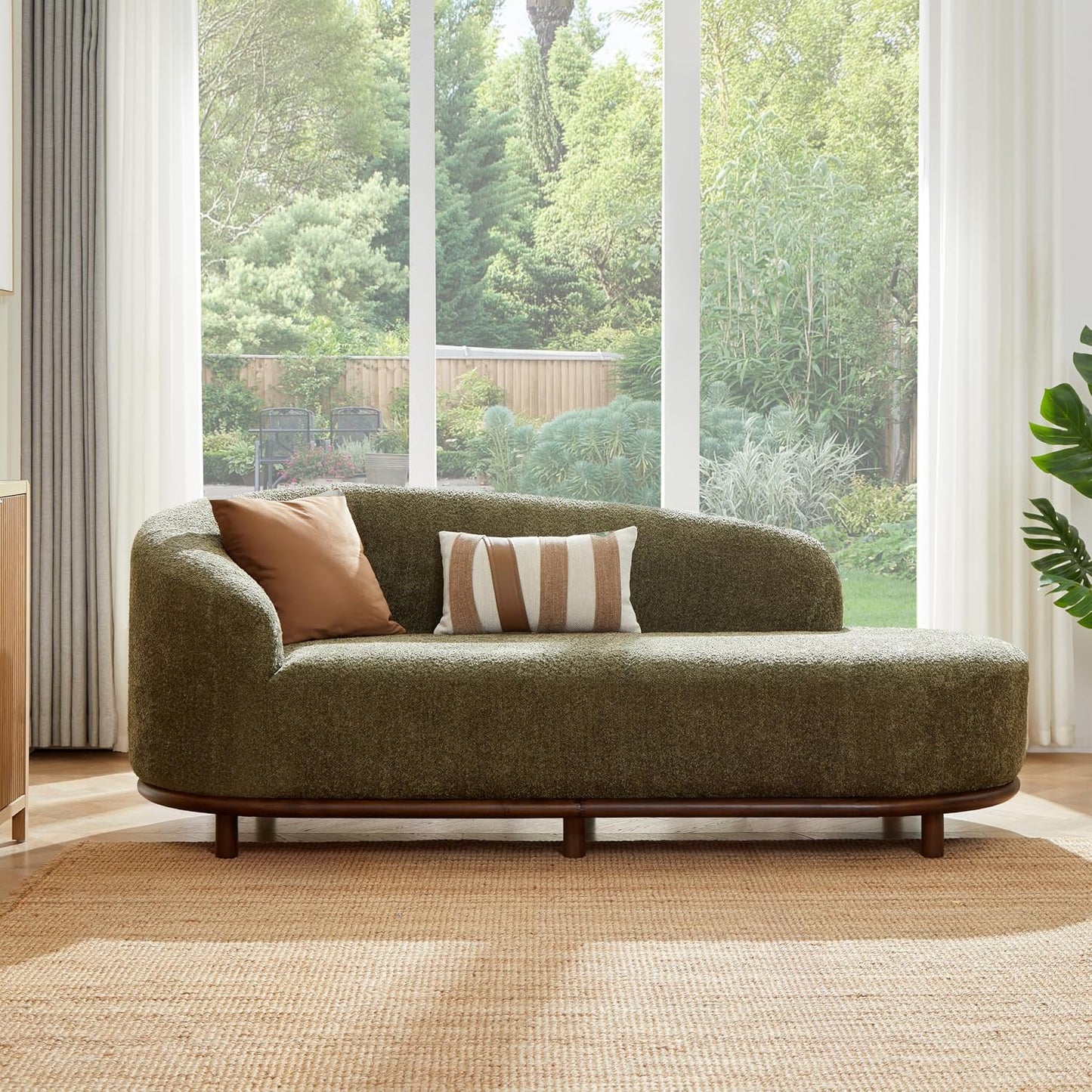 Bouclé Chaise Lounge Sofa