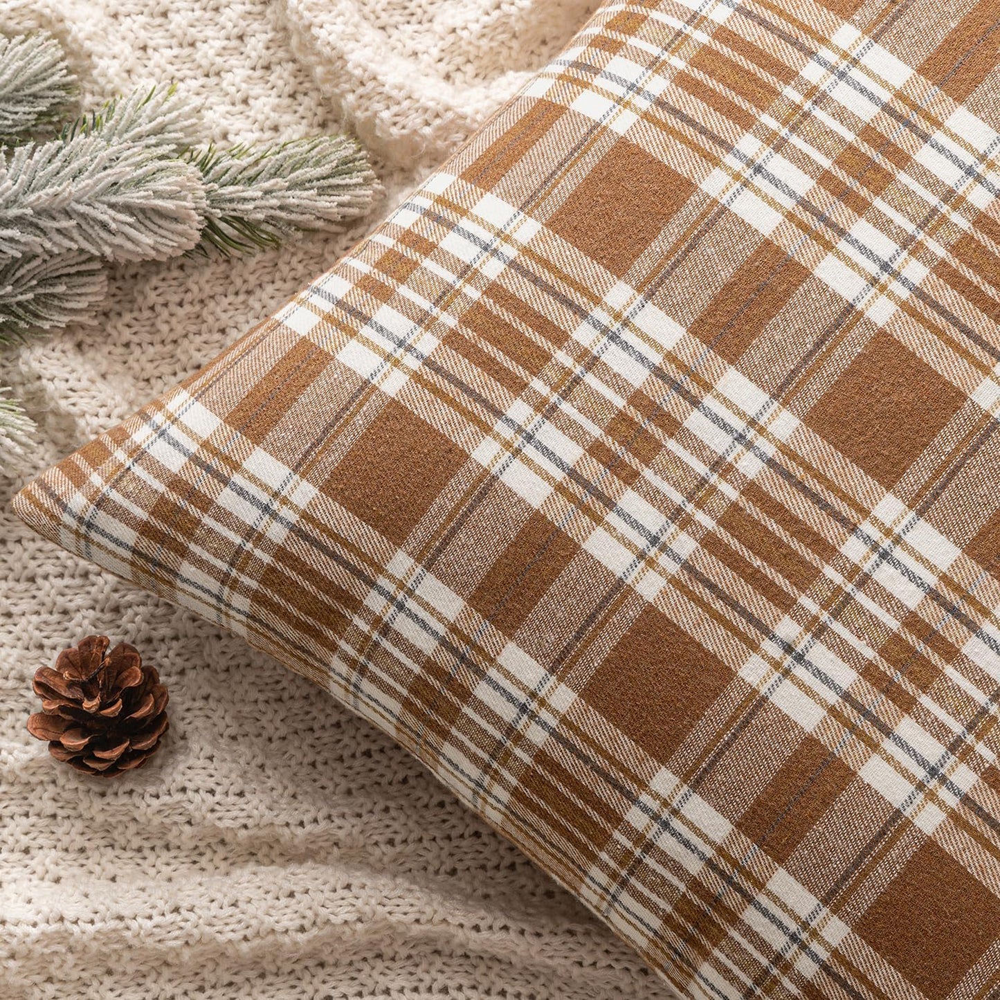 Fall Plaid Pillow Covers