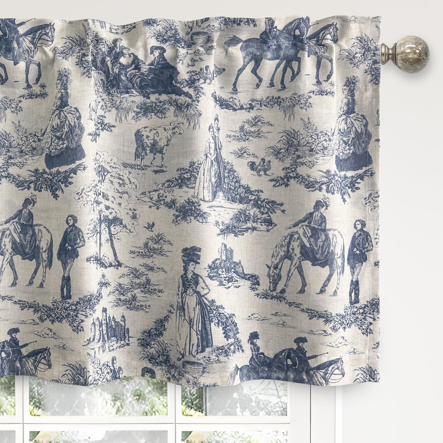 Linen Blackout Valance Window Curtain