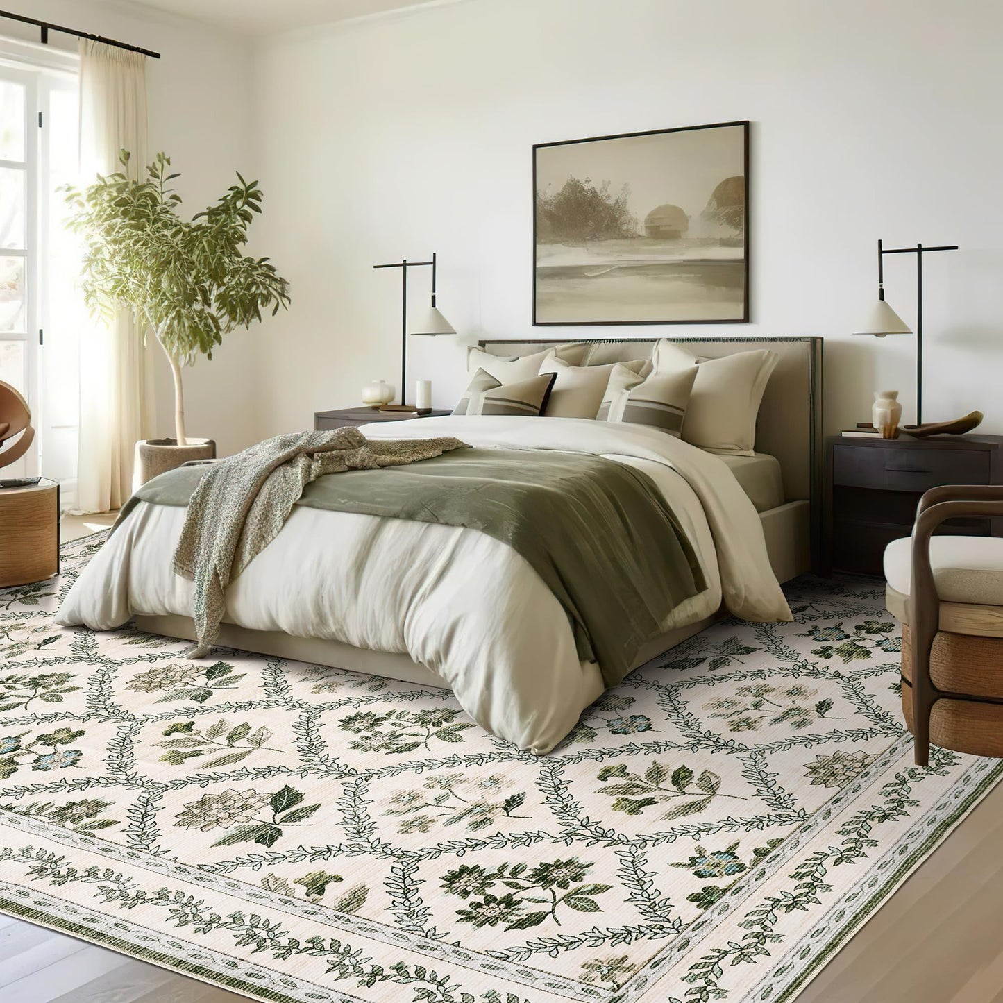 Floral Living Room Rug