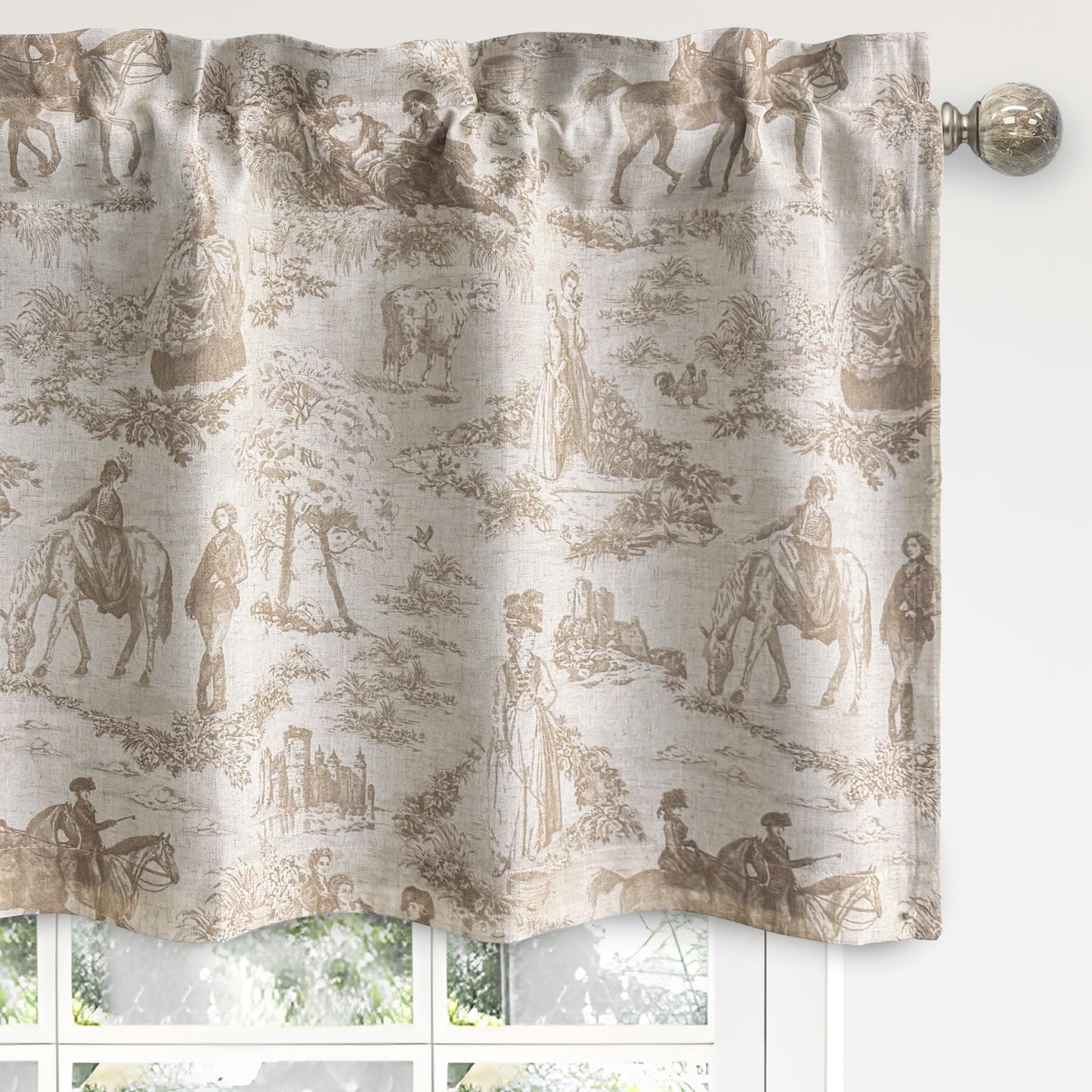 Linen Blackout Valance Window Curtain