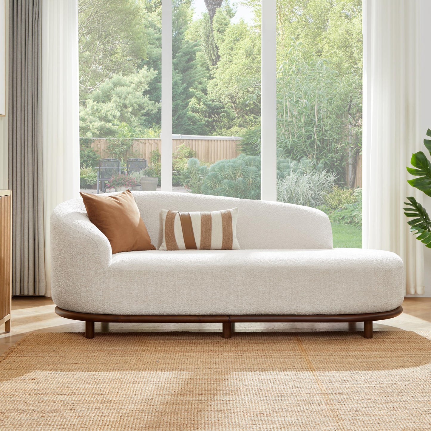 Bouclé Chaise Lounge Sofa