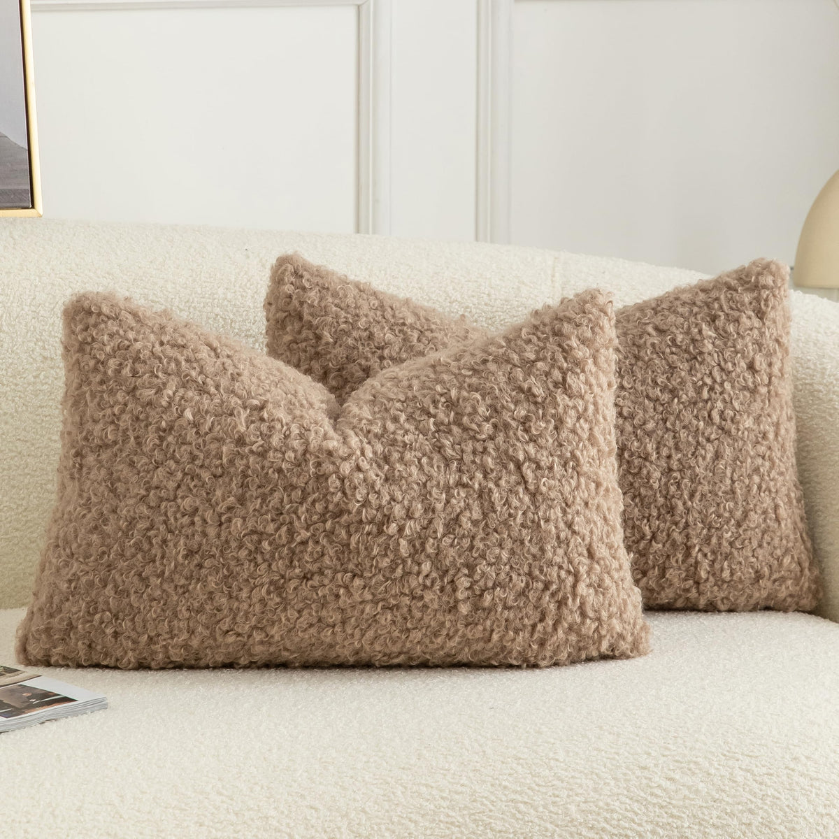 Pack of 2 Curly Teddy Wool Faux Fur