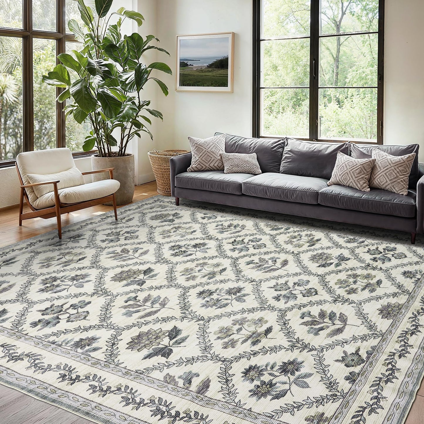 Floral Living Room Rug