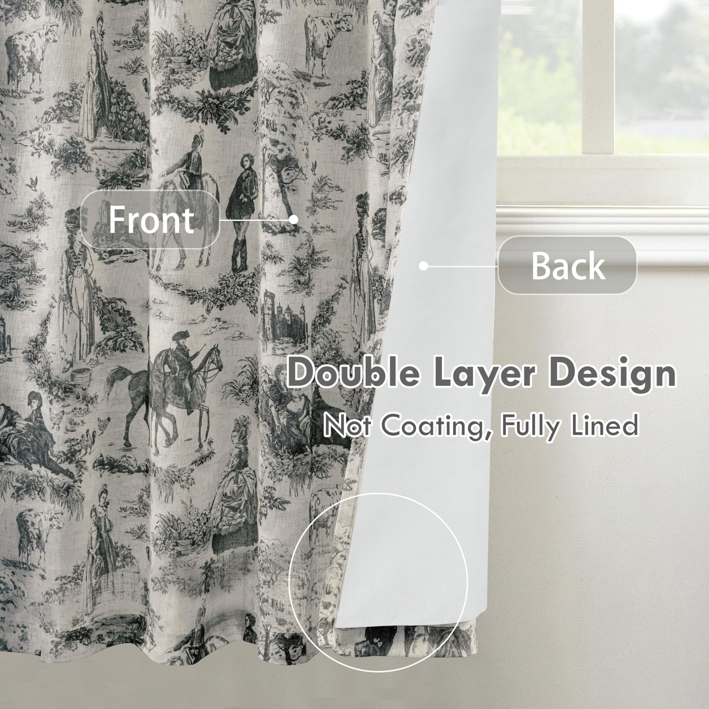 Linen Blackout Valance Window Curtain