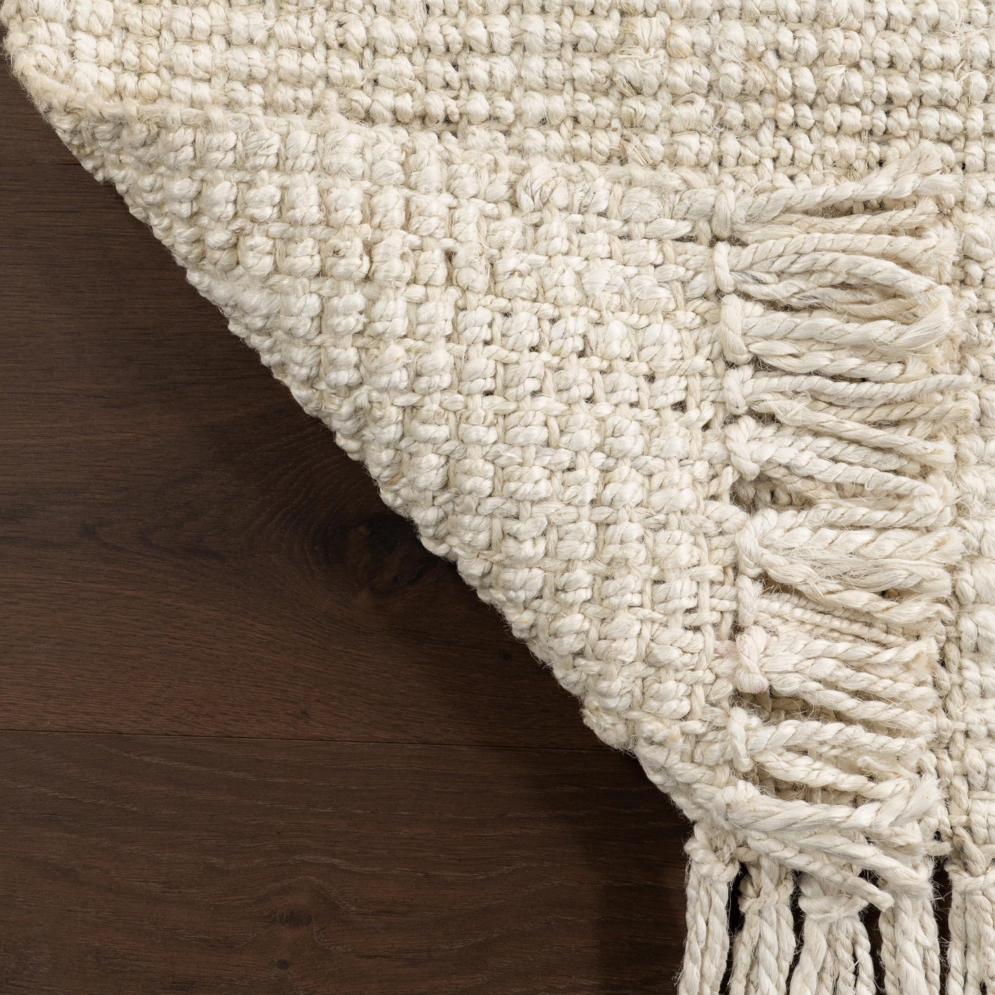 Chocolate Solid Flatweave Area Rug, 5' x 8'