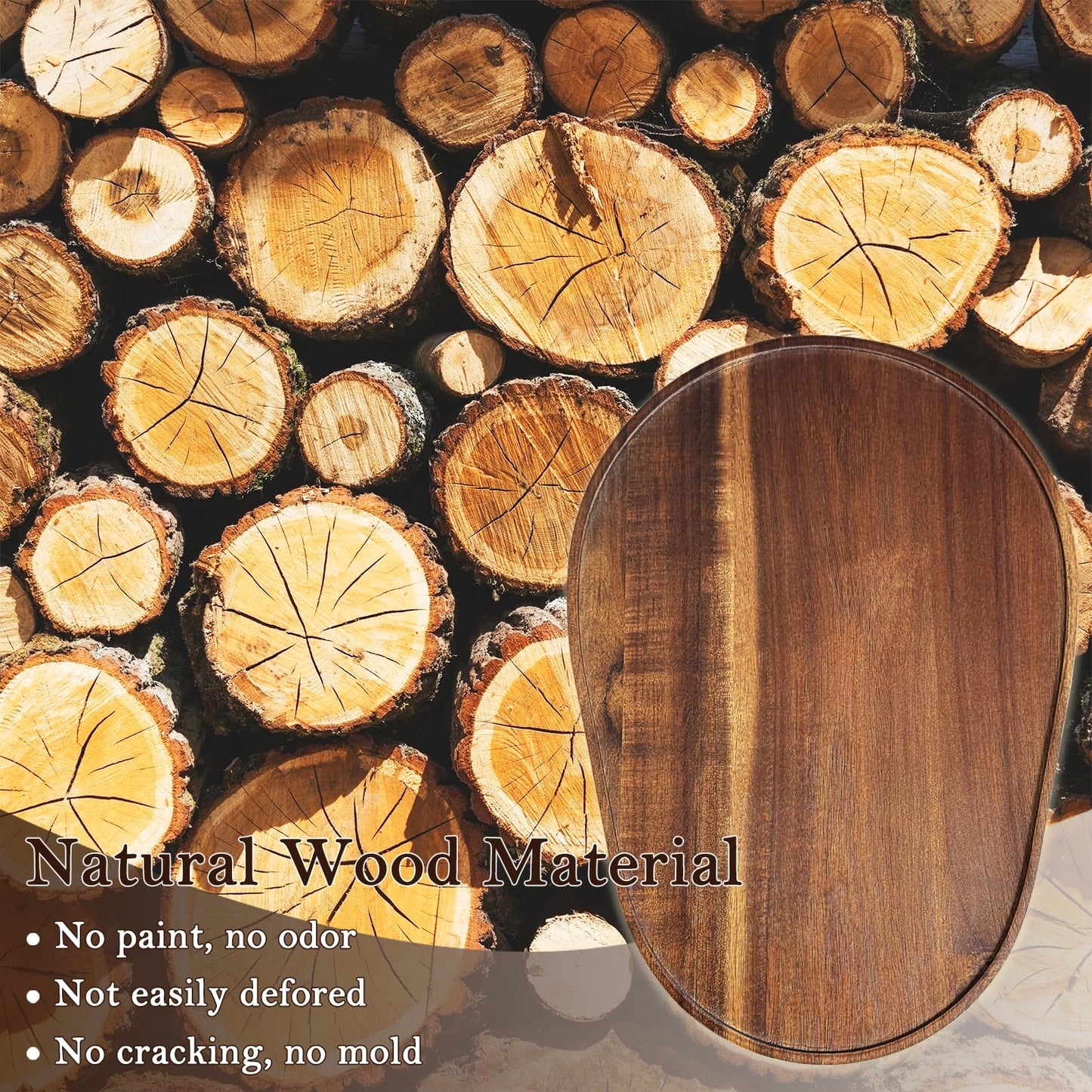 Acacia Wood Mixer Slider Mat for Kitchen Aid 4.5-5 Qt Tilt-Head Stand Mixer Kitchen Appliance Slider Tray Countertop Storage Attachments