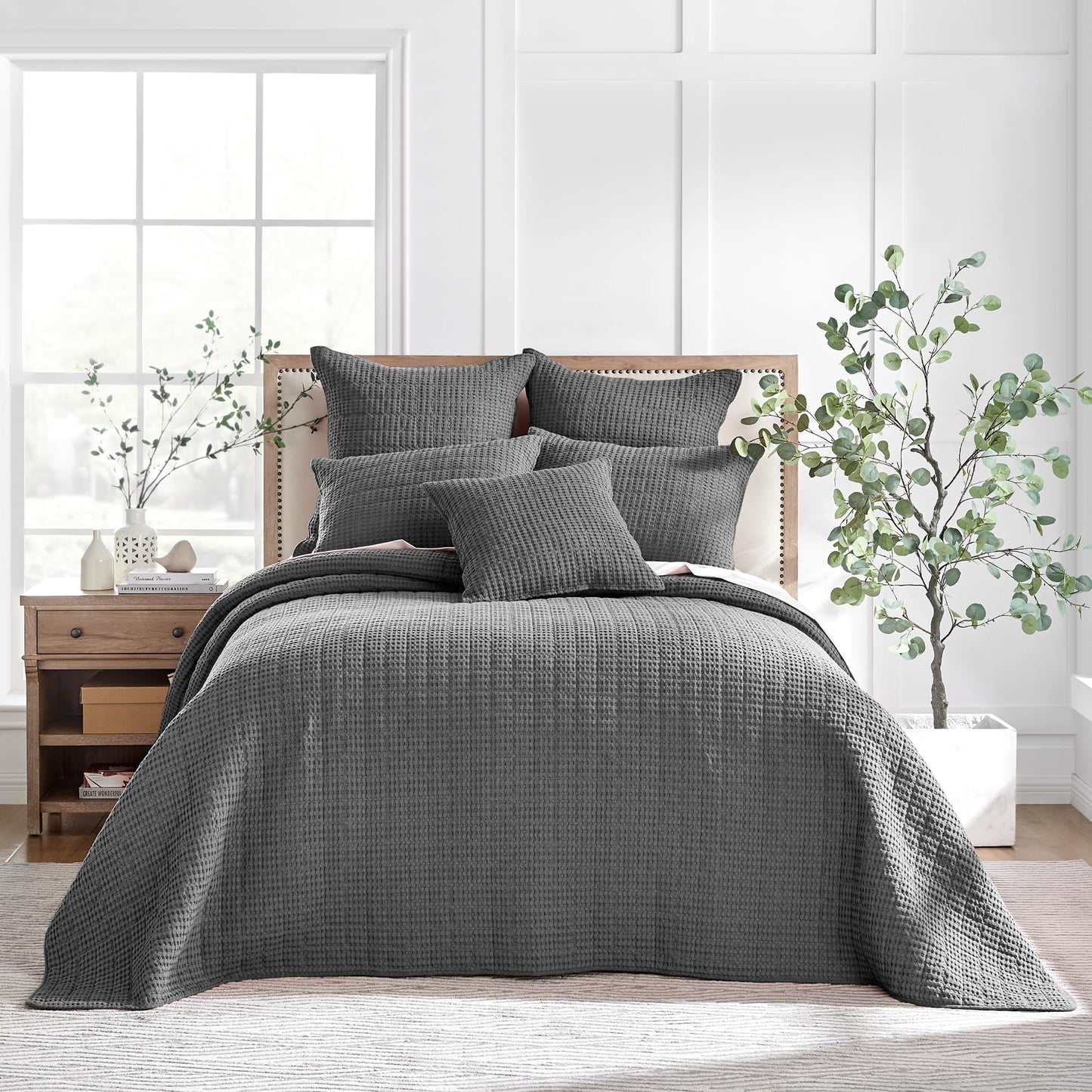 Levtex Home Mills Waffle King/Cal King Quilt Set (106x92in) with 2 Pillow Shams