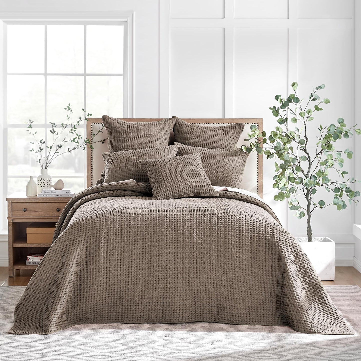 Levtex Home Mills Waffle King/Cal King Quilt Set (106x92in) with 2 Pillow Shams