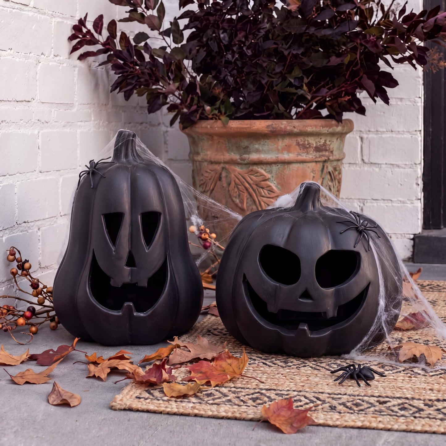 2 Pack Fall Terracotta Pumpkins