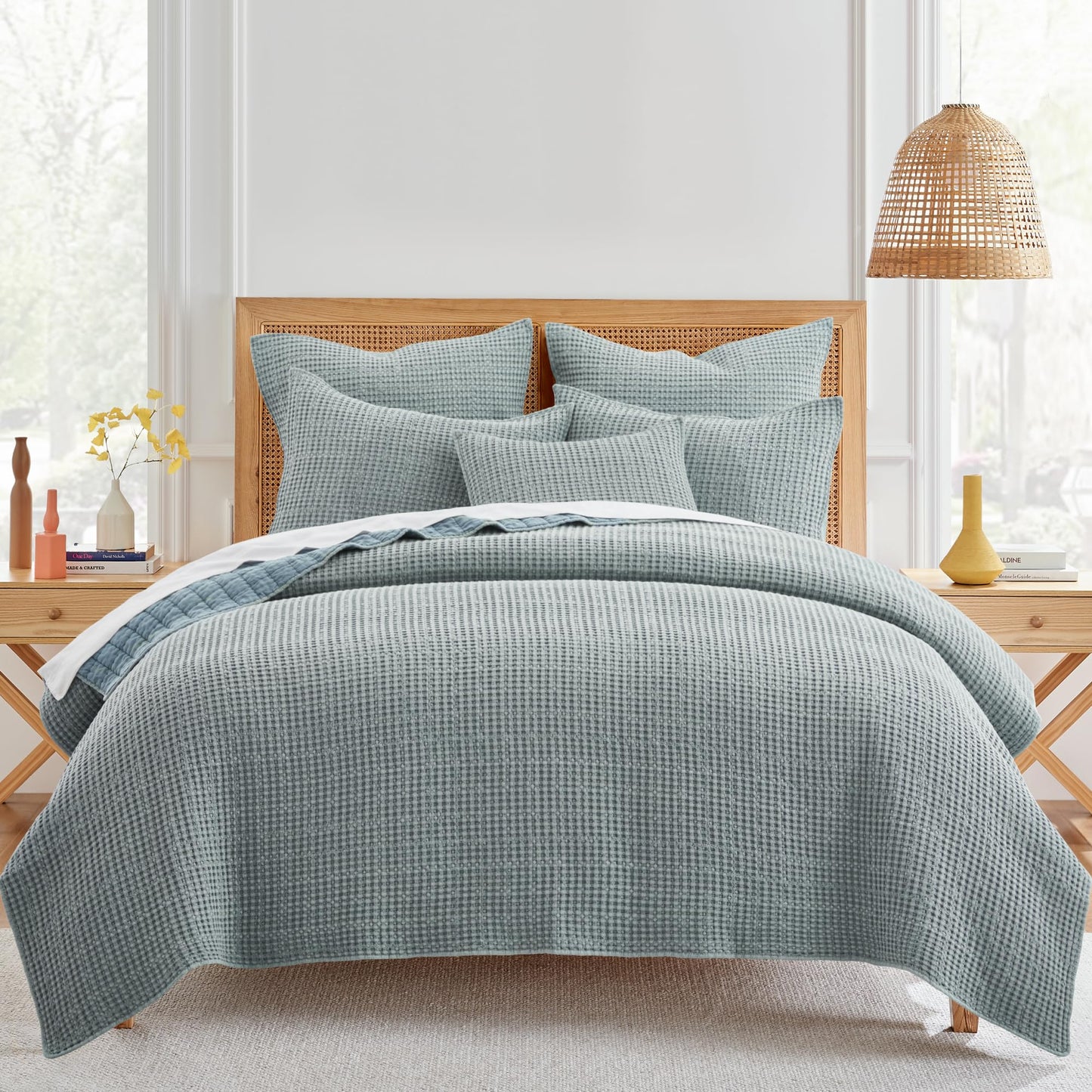Levtex Home Mills Waffle King/Cal King Quilt Set (106x92in) with 2 Pillow Shams