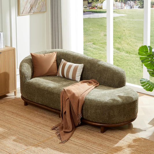 Bouclé Chaise Lounge Sofa