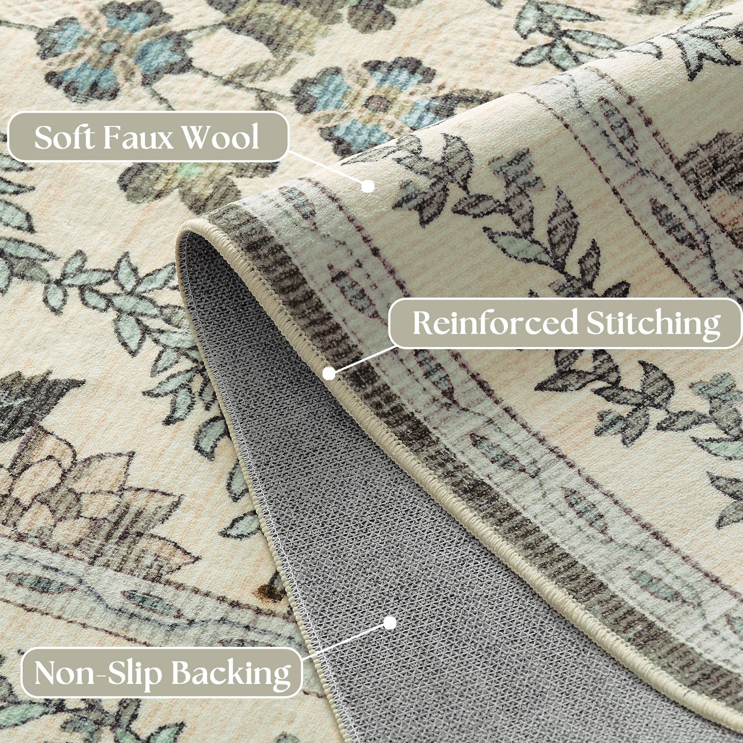 Floral Living Room Rug