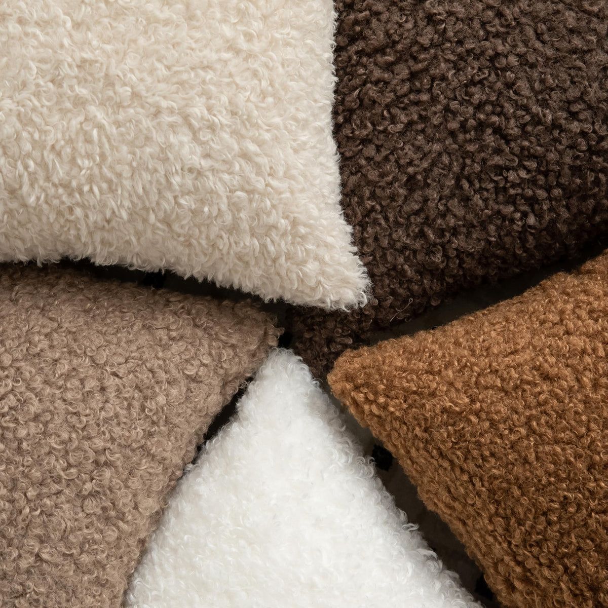 Pack of 2 Curly Teddy Wool Faux Fur