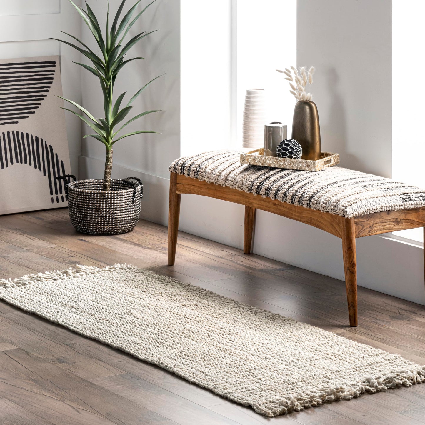 Chocolate Solid Flatweave Area Rug, 5' x 8'