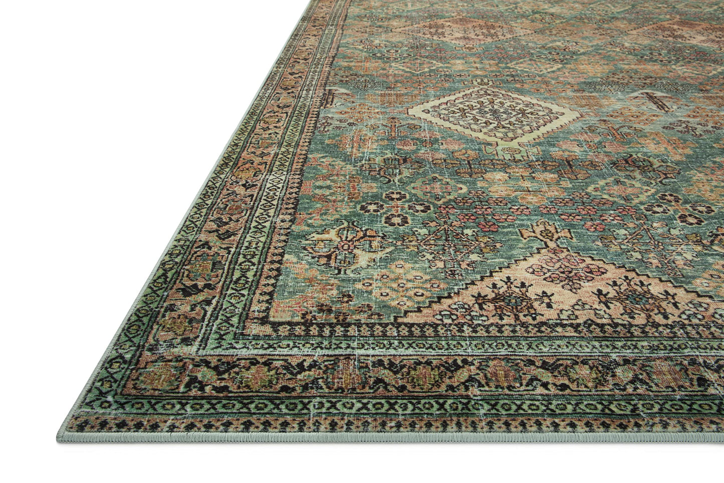 Loloi Magnolia Home by Joanna Gaines Sinclair Collection SIN-01 Pebble/Taupe 7'-6" x 9'-6", .25" Pile Height, Machine Washable, Area Rug