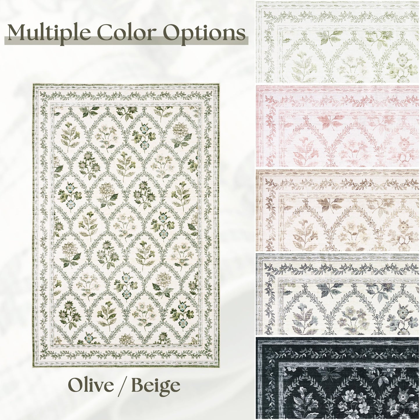 Floral Living Room Rug