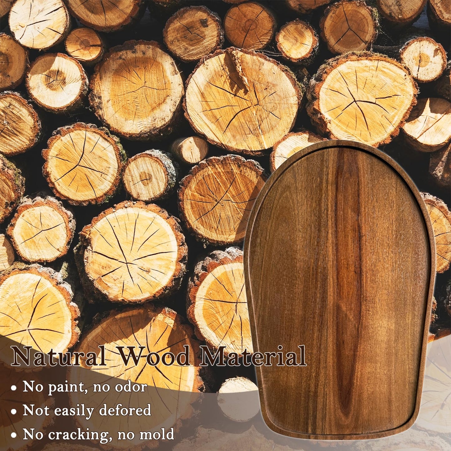 Acacia Wood Mixer Slider Mat for Kitchen Aid 4.5-5 Qt Tilt-Head Stand Mixer Kitchen Appliance Slider Tray Countertop Storage Attachments