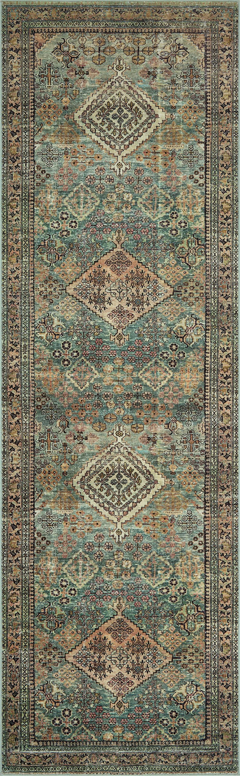 Loloi Magnolia Home by Joanna Gaines Sinclair Collection SIN-01 Pebble/Taupe 7'-6" x 9'-6", .25" Pile Height, Machine Washable, Area Rug