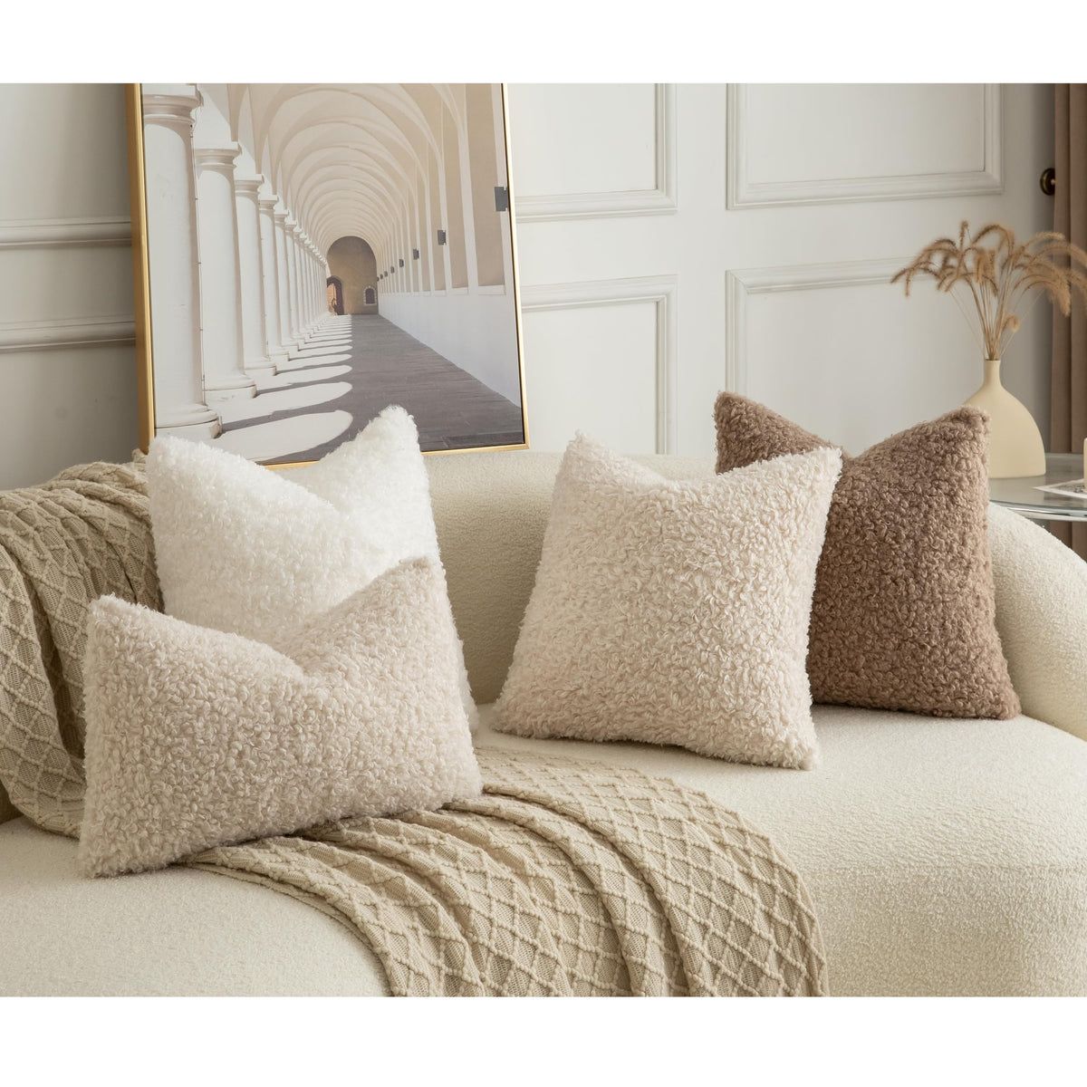 Pack of 2 Curly Teddy Wool Faux Fur