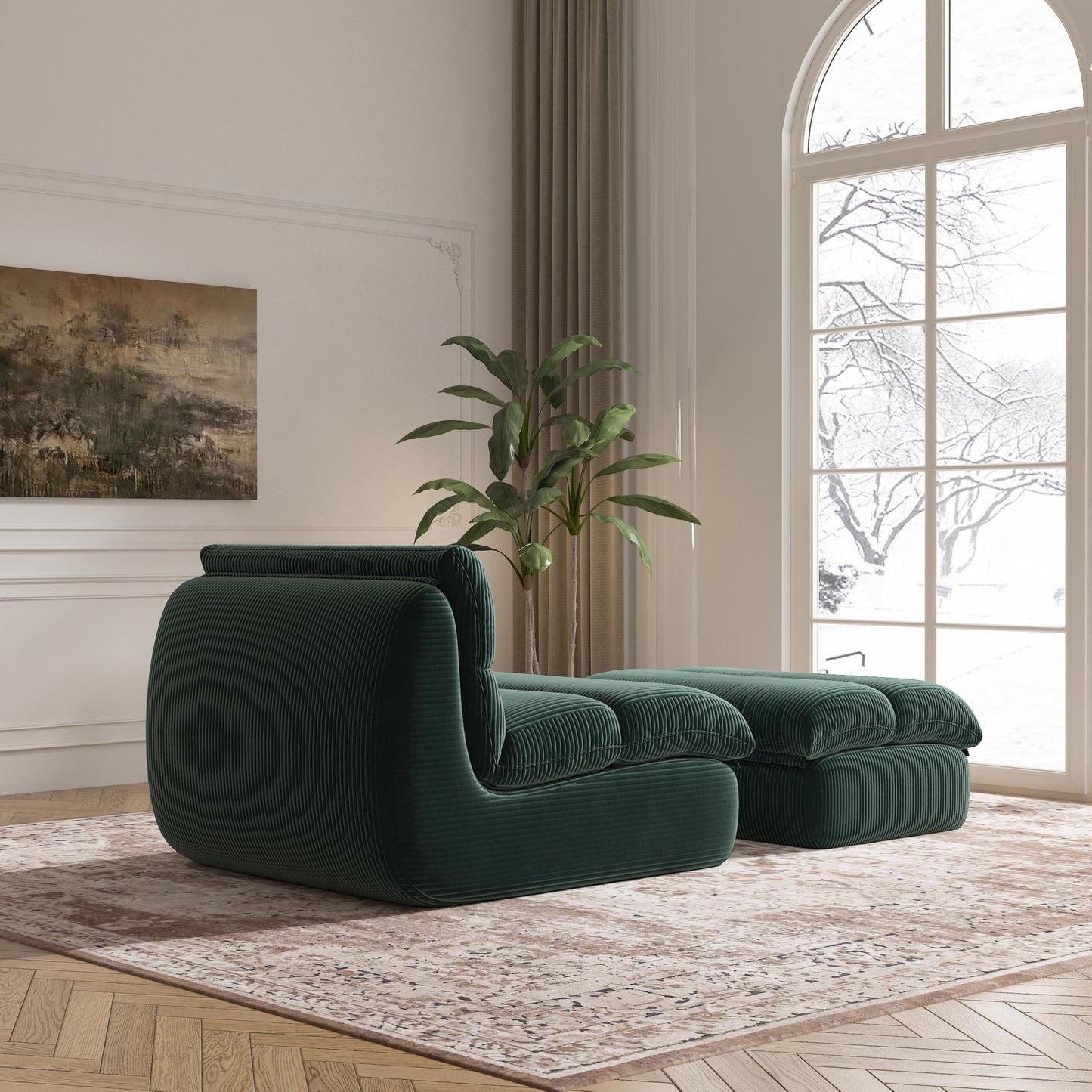 Cozy Comfy Bean Bag Chair with Ottoman