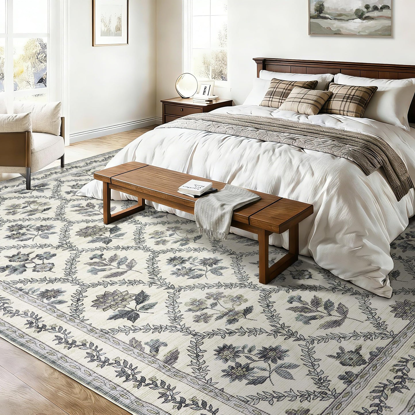 Floral Living Room Rug