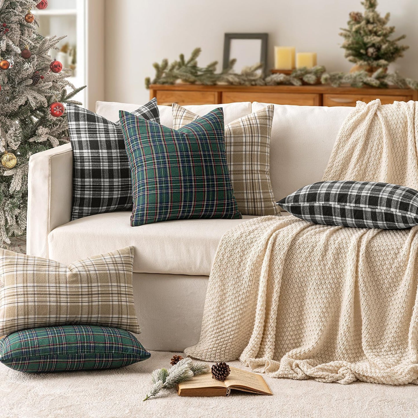 Fall Plaid Pillow Covers