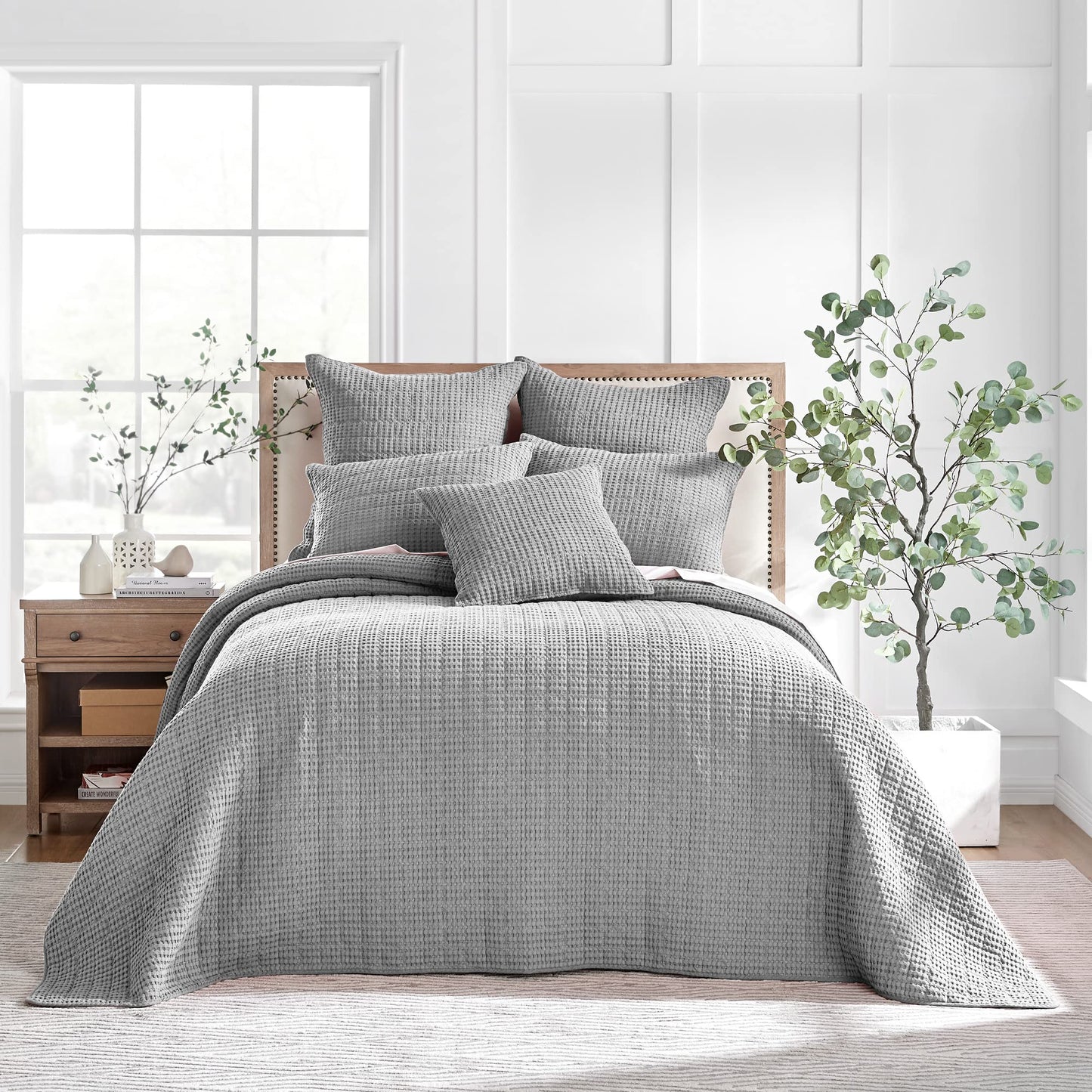 Levtex Home Mills Waffle King/Cal King Quilt Set (106x92in) with 2 Pillow Shams