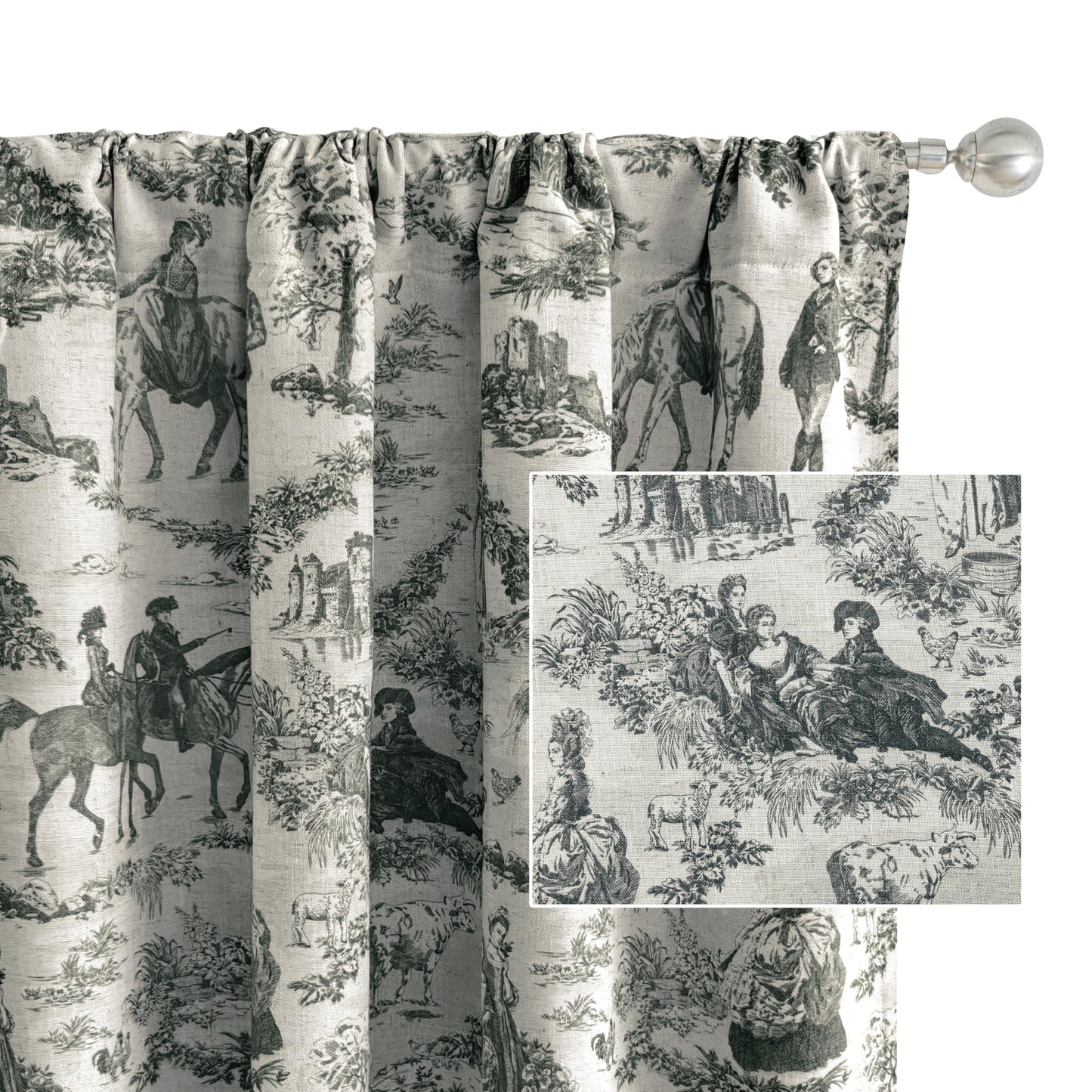 Linen Blackout Valance Window Curtain