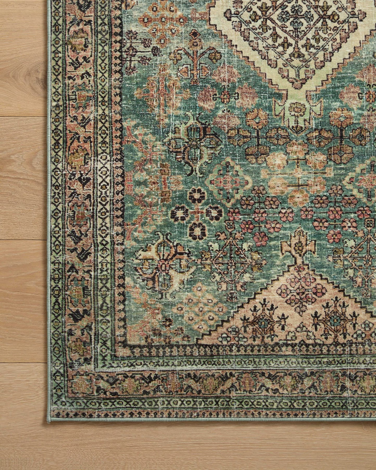 Loloi Magnolia Home by Joanna Gaines Sinclair Collection SIN-01 Pebble/Taupe 7'-6" x 9'-6", .25" Pile Height, Machine Washable, Area Rug