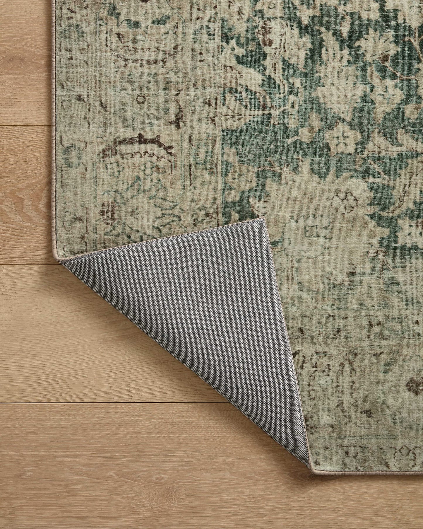 Loloi Magnolia Home by Joanna Gaines Sinclair Collection SIN-01 Pebble/Taupe 7'-6" x 9'-6", .25" Pile Height, Machine Washable, Area Rug