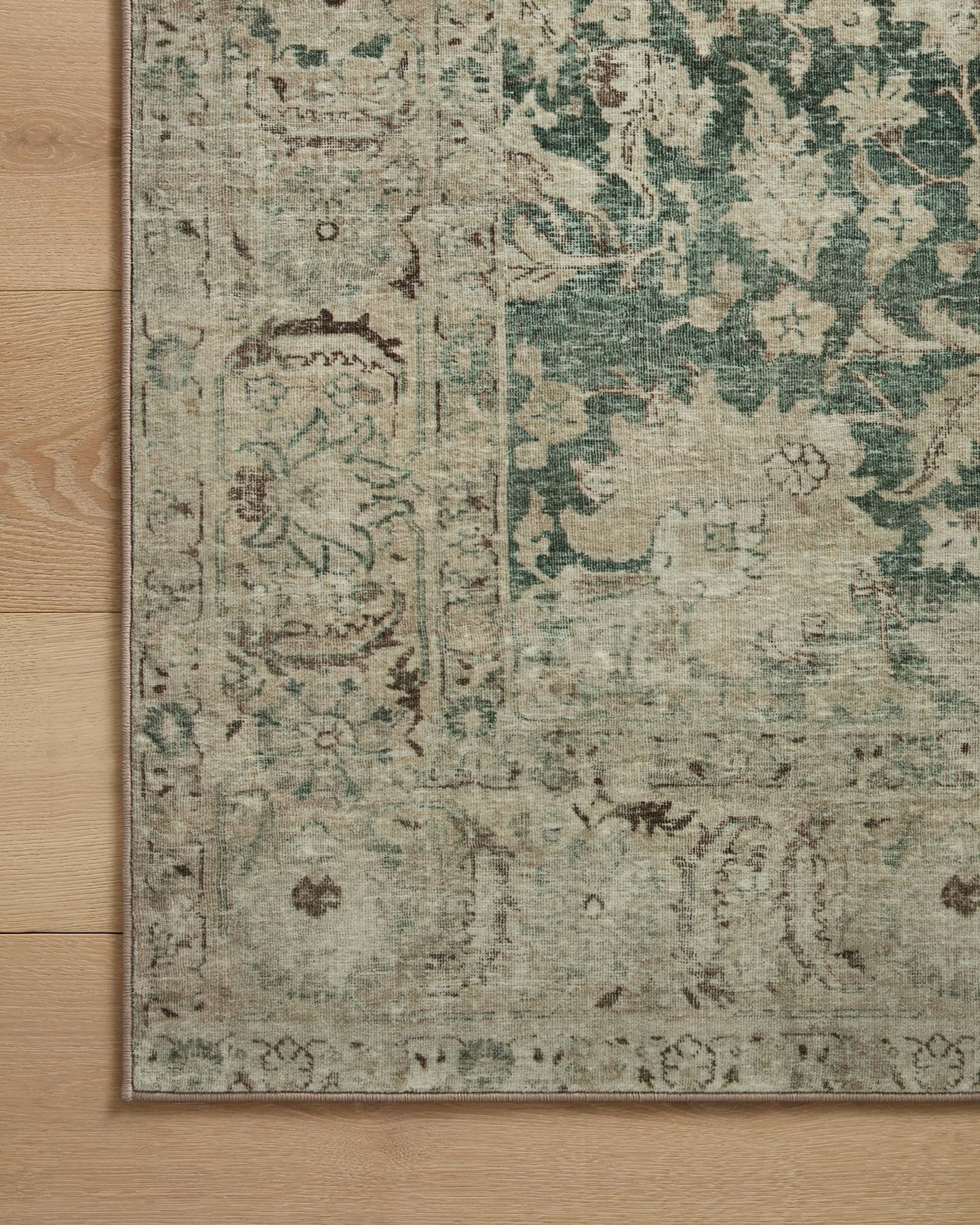 Loloi Magnolia Home by Joanna Gaines Sinclair Collection SIN-01 Pebble/Taupe 7'-6" x 9'-6", .25" Pile Height, Machine Washable, Area Rug
