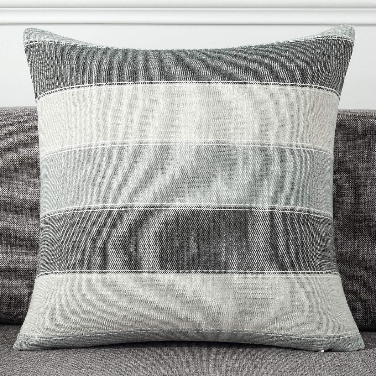 2 Pair Stripe Check Throw Pillow Covers 18x18Inch