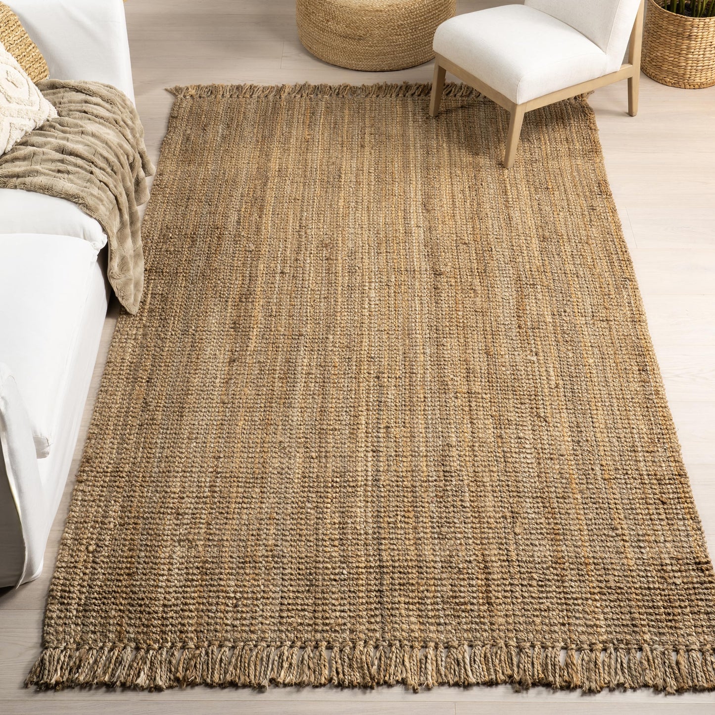 Chocolate Solid Flatweave Area Rug, 5' x 8'