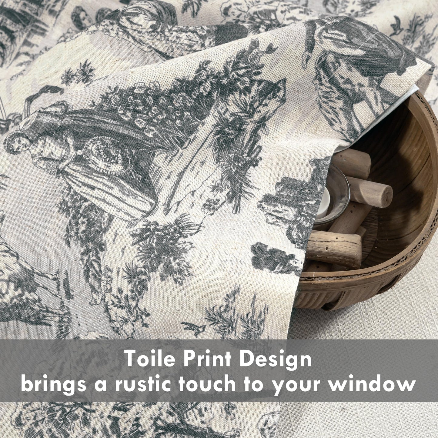 Linen Blackout Valance Window Curtain