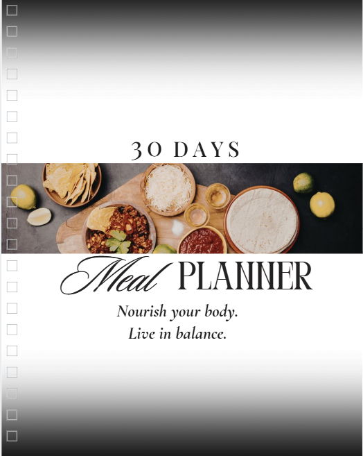 30-Day Meal Planner Printable | Weekly Meal Planning & Grocery List | Family Dinner Planner | Kitchen Organization Planner | Digital Download