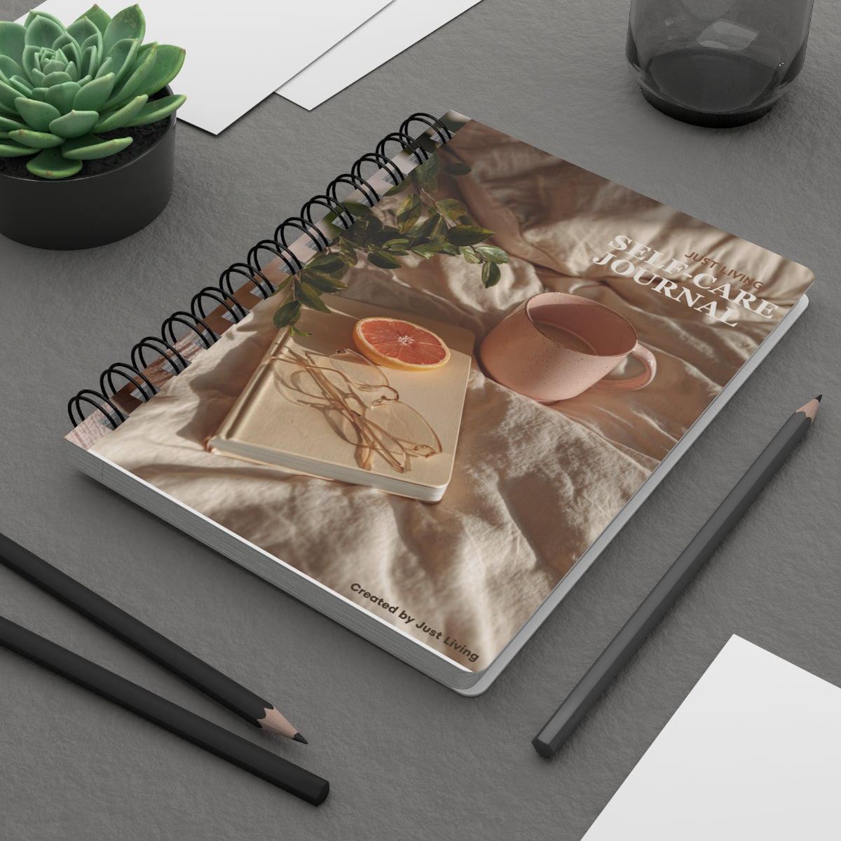 Self-Care Spiral Journal | Printable & Digital Self-Care Planner (9 Pages)